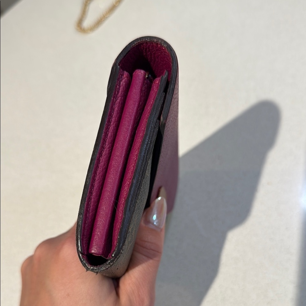 SOLD! Louis Vuitton Pink and Brown Women's Wallet - Picture 5 of 11